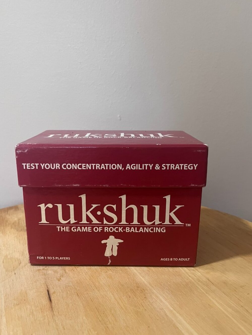 Vintage Rukshuk The Game of Rock Balancing Board Game Dexterity Zabazoo Used